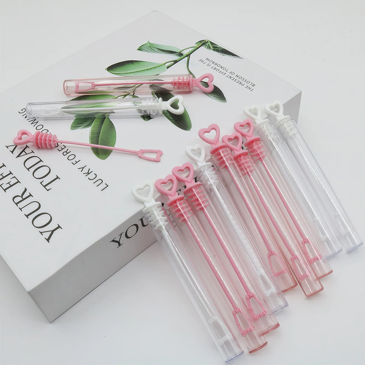 20/50pcs Love Heart Wand Tube Bubble Soap Bottle Wedding Gifts for Guests Birthday Party Favors Decoration Supplies