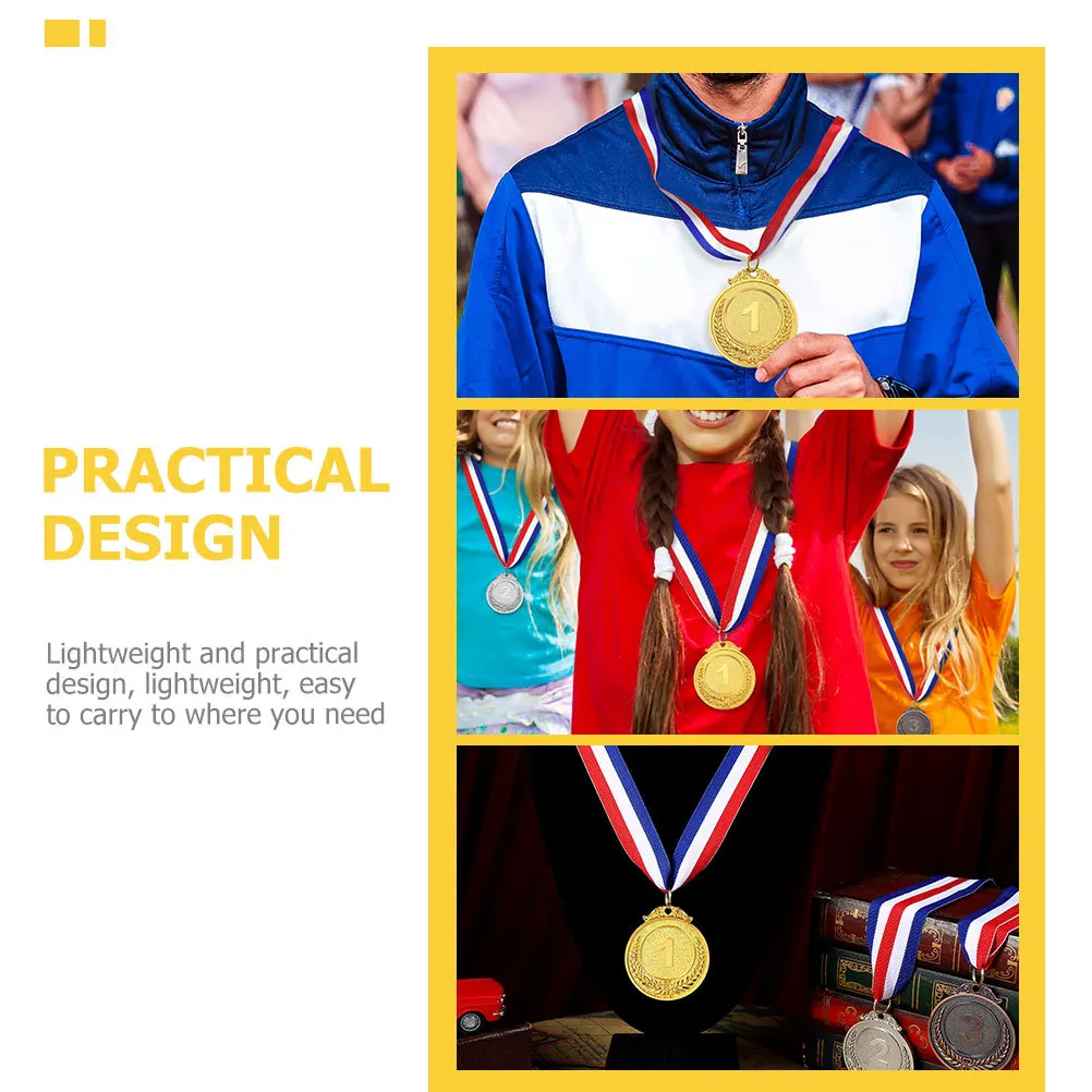 

12pcs Number Medals Zinc Alloy School Sports Awards For Kids Trophy Prize Children Encouragement Set