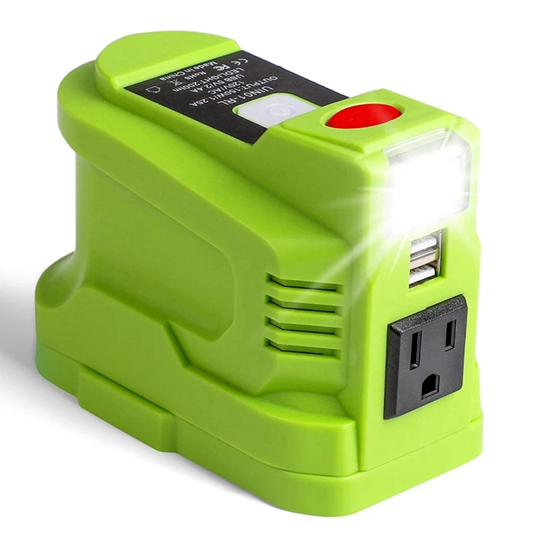 

150W Portable Power Station Power Generator With Dual USB LED Light For Ryobi 18V Lithium Battery