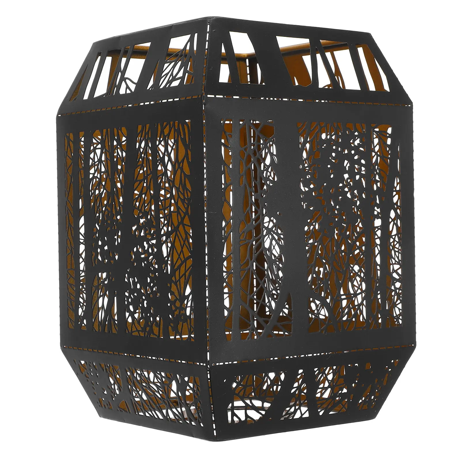 

Iron Hollow Lampshade E27 Lamp Mouth Diameter 4.2cm Decorative Metal Tree Shadow Light Shade Protective Cover for Table Floor