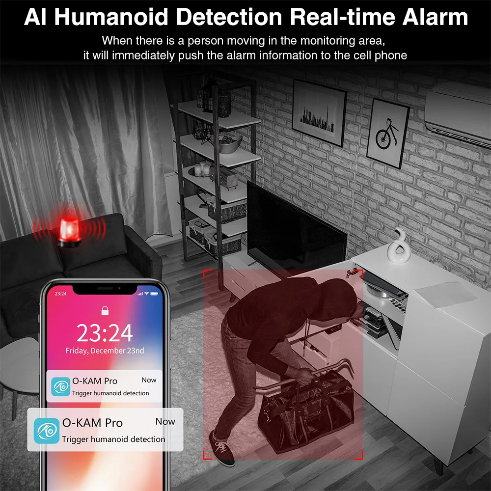 Caméra WIFI HD double objectif 2MP CCTV Protection de sécurité maison intelligente sans fil intérieur Audio bidirectionnel MINI caméra couleur Vision nocturne