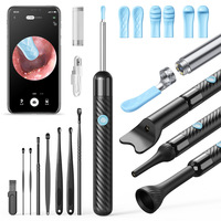 Wireless Ear Wax Removal With Camera Rechargeable Ear Cleaner 8 Megapixels Check Camera with 6 Pcs Ear Spoon Set Canal Clean