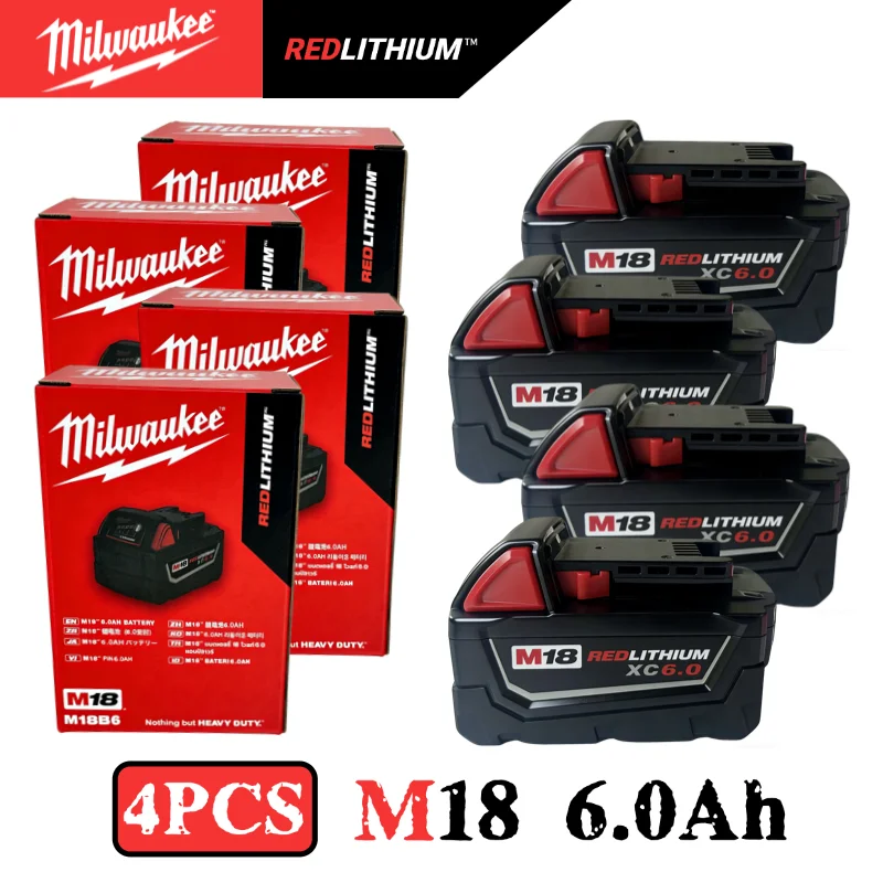 18V 5Ah Battery for Milwaukee M18 Impact Wrench – Compatible Replacement Li-ion Power Tool Battery with Fast Charging