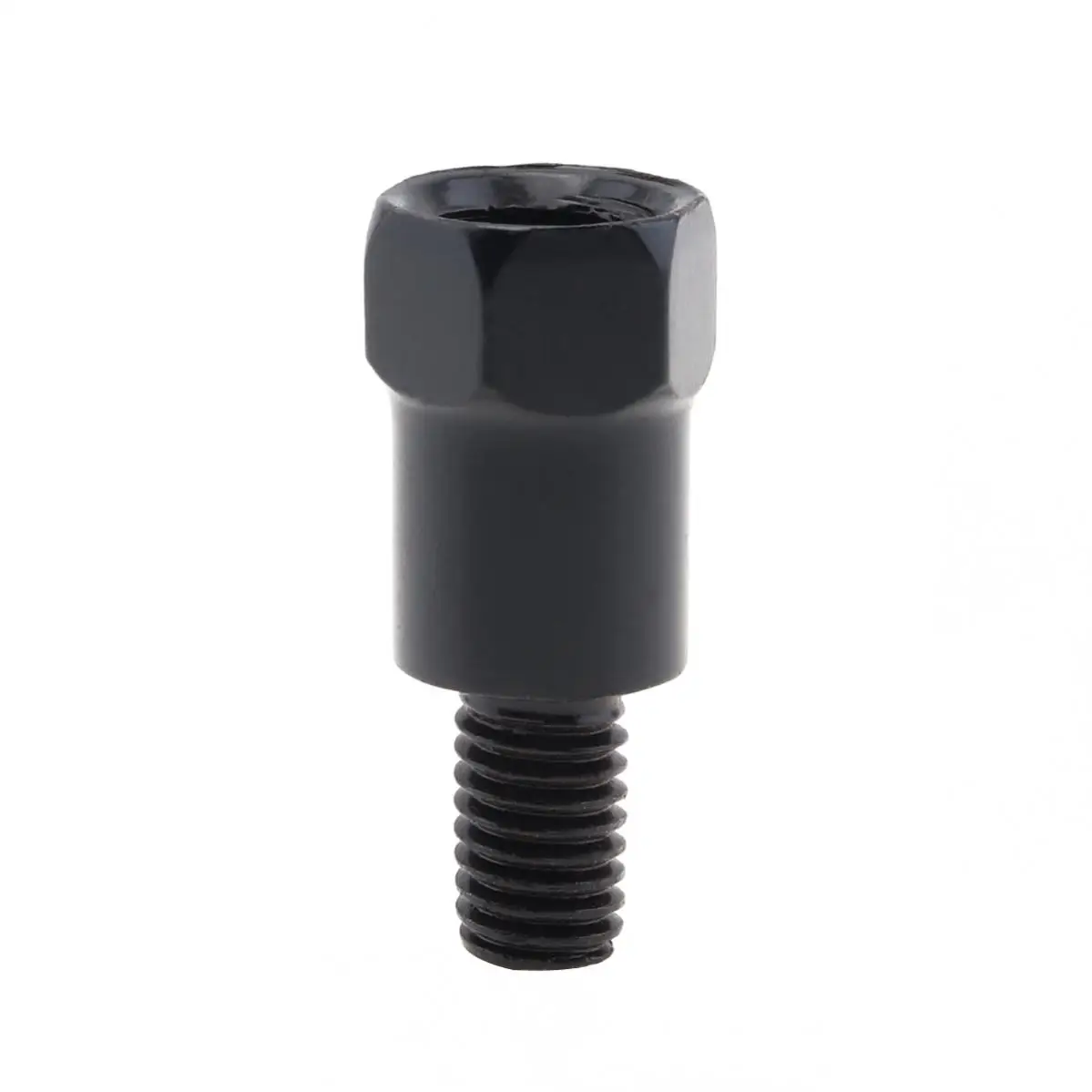 Adaptador de espejo de 10mm a 8mm en sentido horario a antihorario, Perno de aumento de Metal de acero negro para espejo retrovisor de motocicleta
