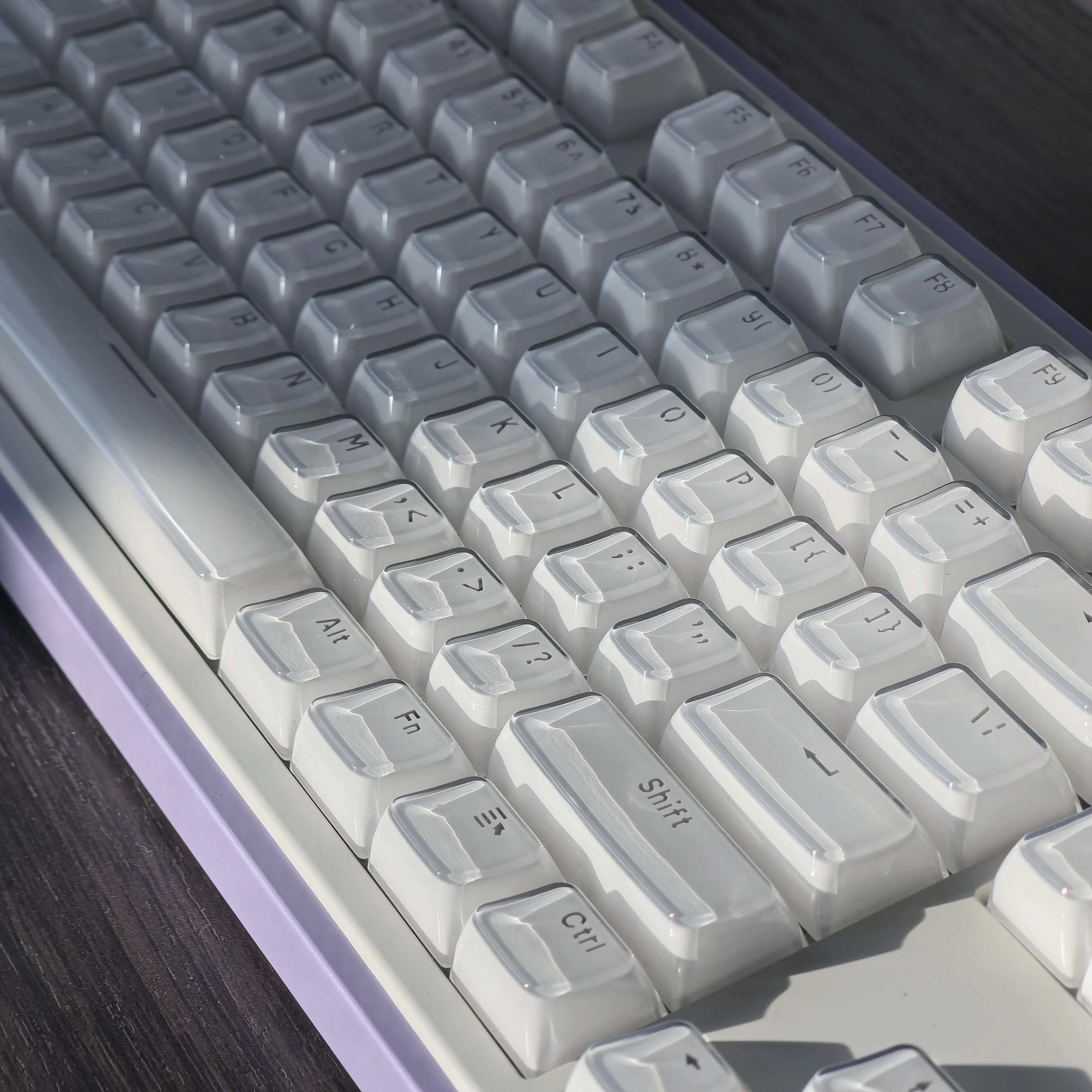 MAIMOOO 132-Tasten Kristall-Transluzente Tastenkappen Koreanisch Russisch Spanisch PC OEM Jelly Pudding Für /75/87/108 Mechanische Tastatur Tastenkappen – Detail 5