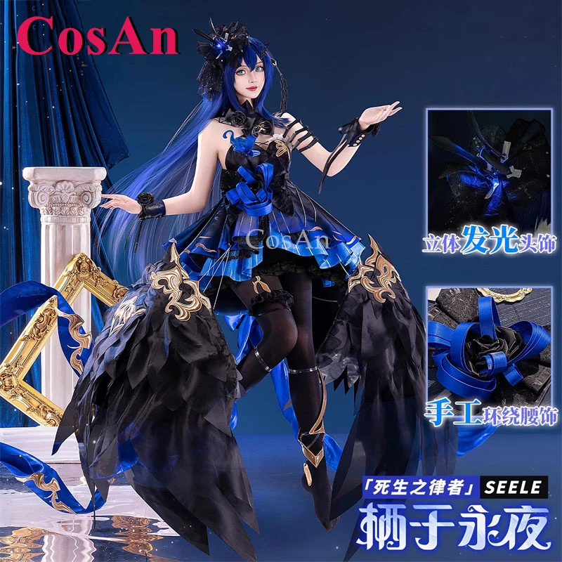 

CosAn Game Honkai Impact 3 Seele Vollerei Cosplay Costumes Herrscher Of Rebirth Elegant Dress Halloween Role Play Clothing New