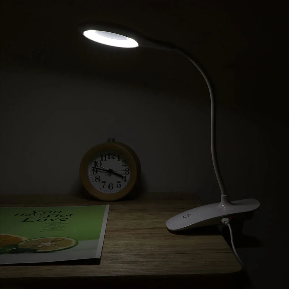 

2 pcs Clip Booklight Small Led Reading Lamp Usb Charging Eye Protection Dimming Light For Sewing Night Flexible Table