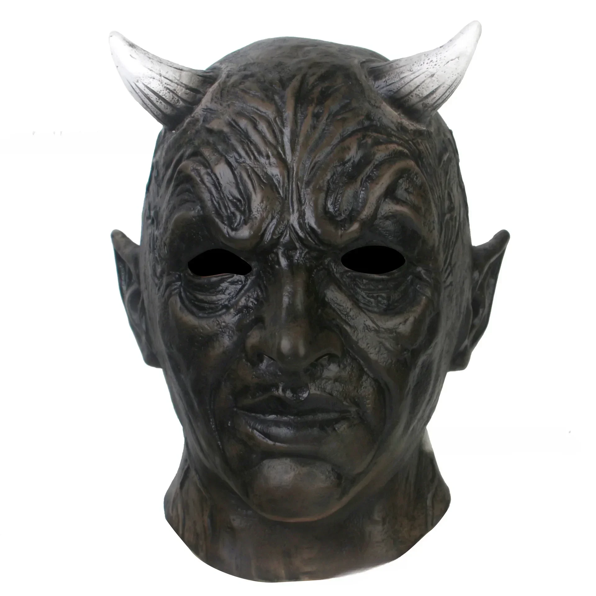 

2024 New Black Demon Mask Horn Horror Hood