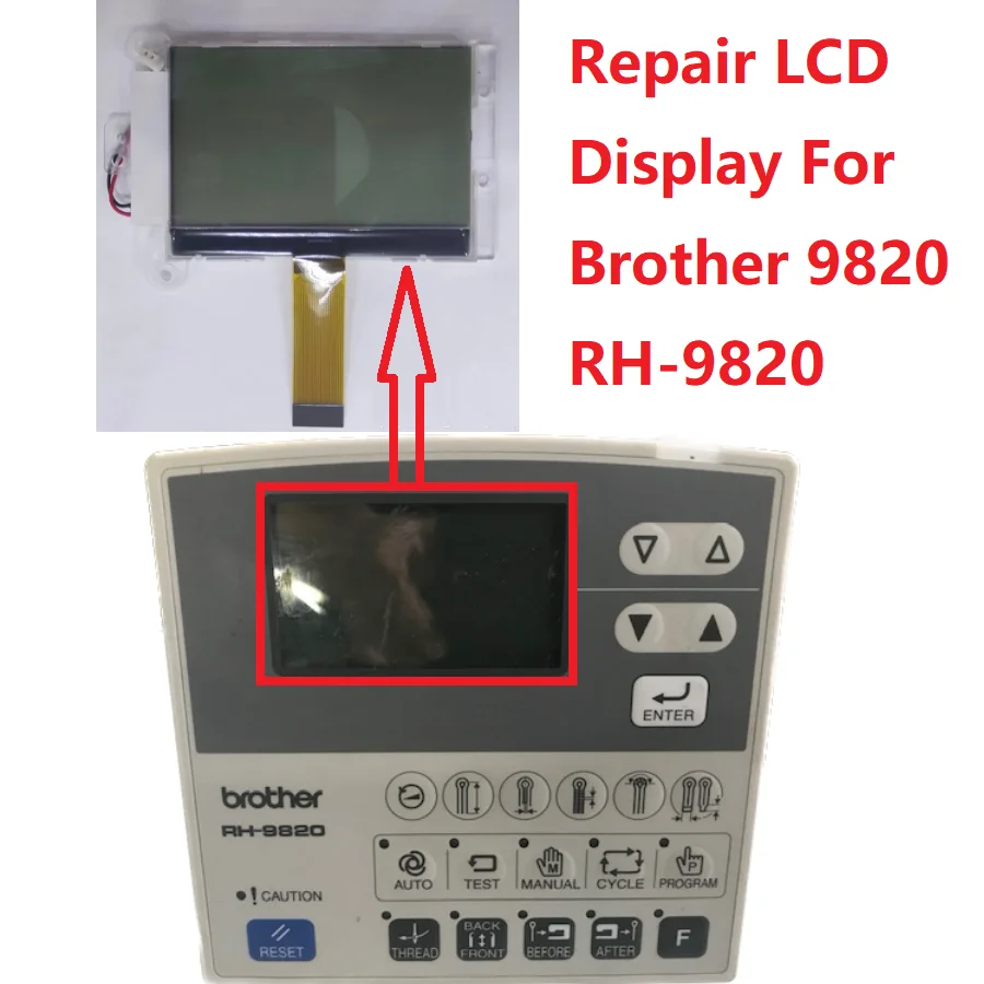 LCD Display For Brother 9820 RH-982 Industrial Sewing Machine Matrix Screen Repair