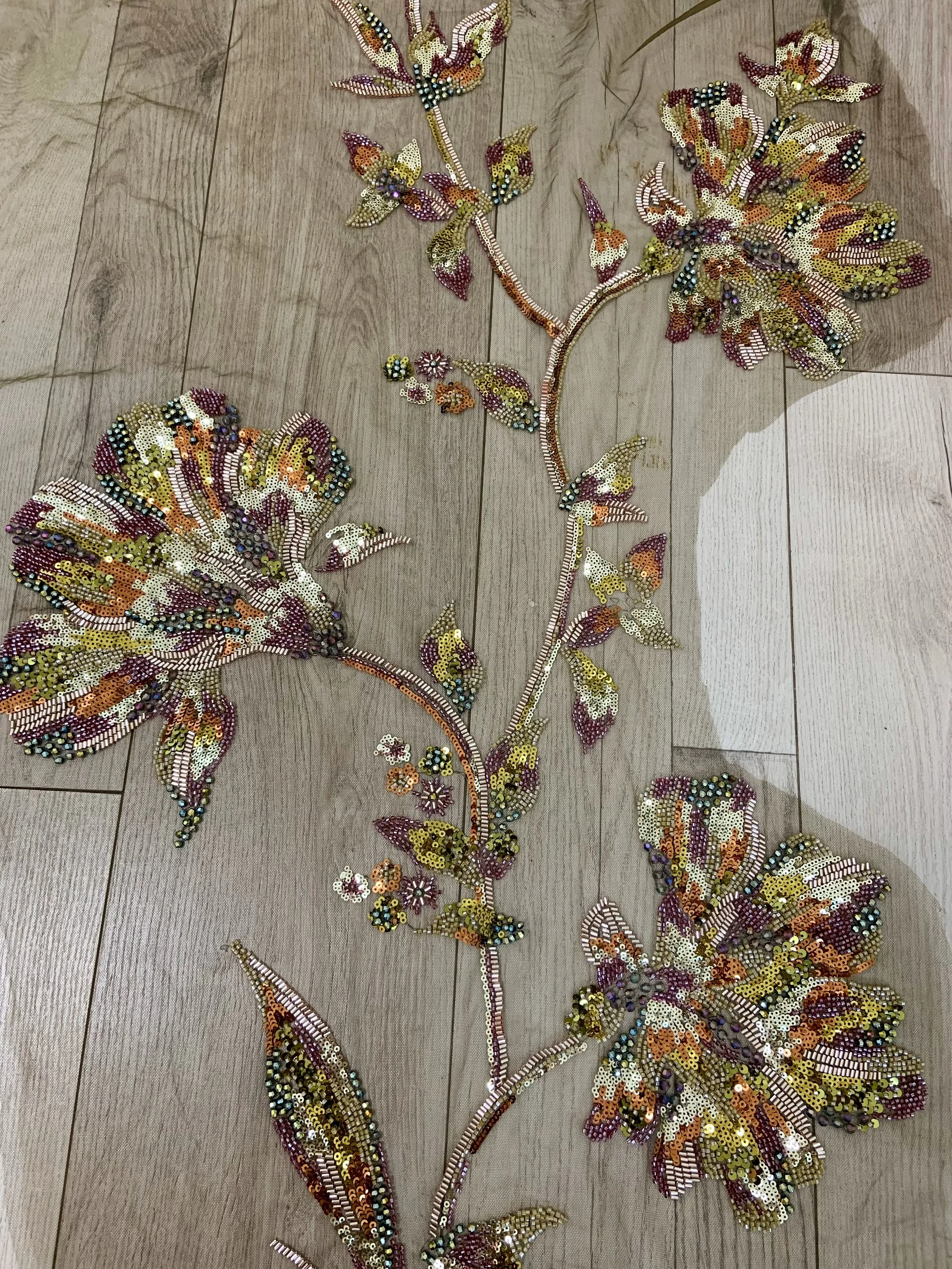 Yeni 1 Parça Lüks Yeşil Ağır B - Velvet Fabric Embroidery incelemesi ve fiyatı