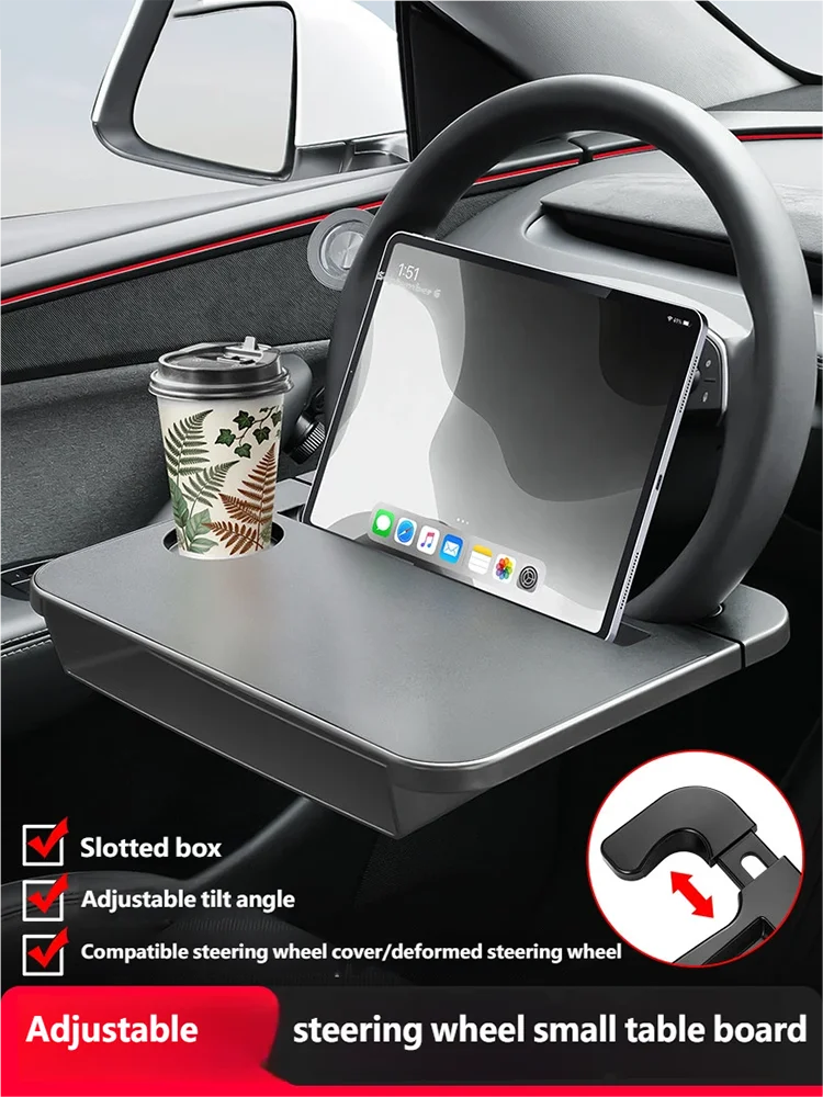 

For Tesla Model 3 Y Highland Juniper Model YL Steering Wheel Laptop Tray Food Desk Portable Office Table Car Accessories