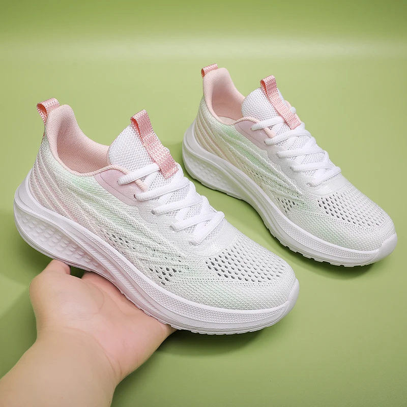 

2025 Лидер продаж, спортивная обувь с полой дышащей сеткой, модные легкие кроссовки для подростков, размеры 35-45, для мужчин и женщин