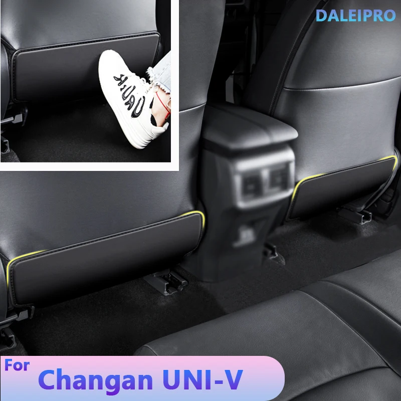 Per Changan UNI-V UNIV 2022 2023 2024 Coprisedile per auto Schienali Anti Kick Mat Protector Pad Copertura di protezione in pelle microfibra