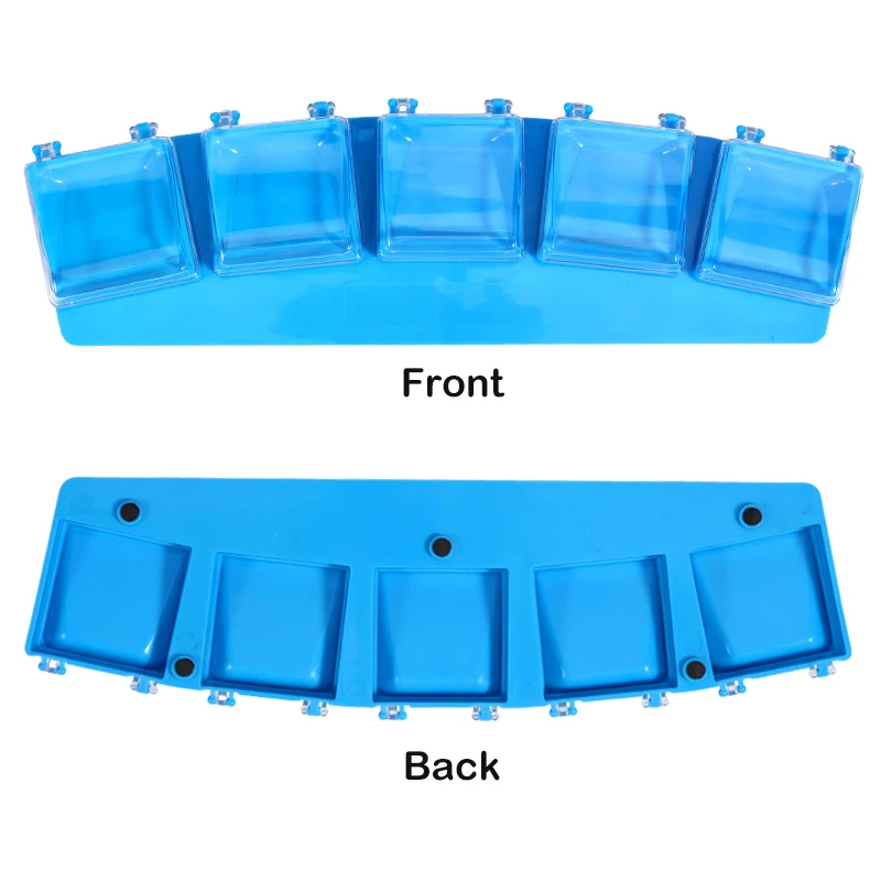 5 holes Porcelain Mixing Tray Moisturizing Plastic Colorful Powder Tray for Technicians Glazing Tray in Dental Factory