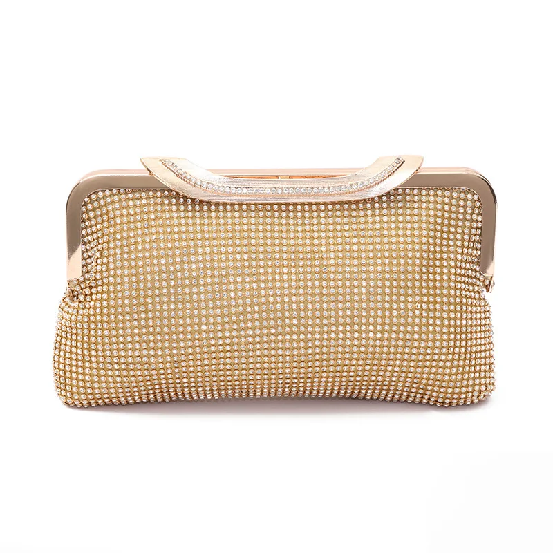 

Custom Diamond Evening Clutch - Fashion-Forward Convertible Purse With Adjustable Crossbody Strap Rhinestone Evening Banquet Bag