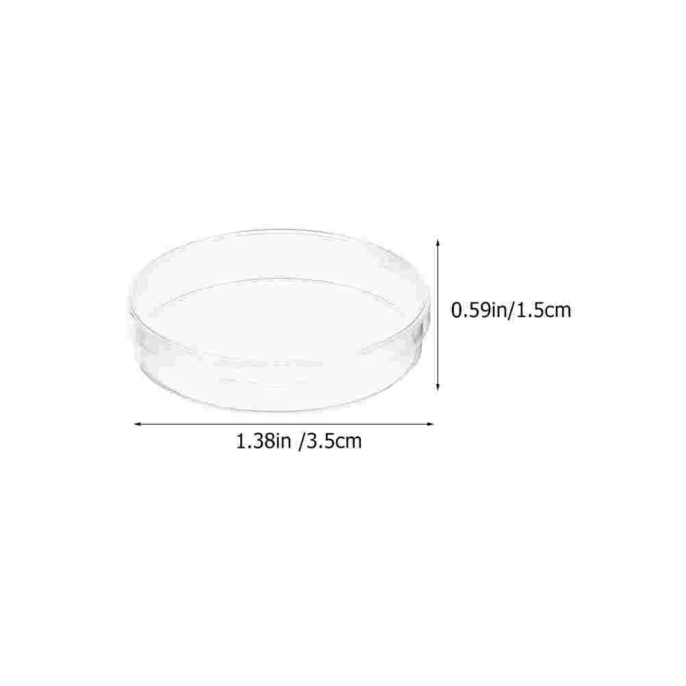 10 Pcs Culture Plate Tray Plates Clear Dishes Cup with Lids for Science Petri Chemistry Tissue Cover