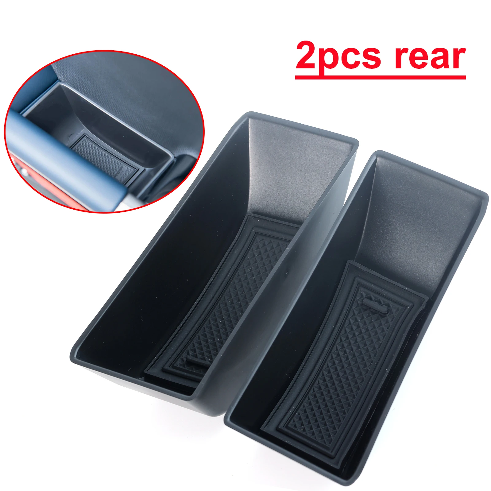 For BYD Atto 3 Yuan Plus 2022 2023 2024 Car Interior Front Rear Door Side Handle Catch Storage Box Cover Replacement Accessories