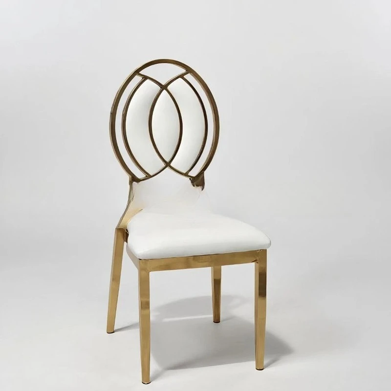 

Hotel banquet light luxury chair wedding banquet leather Internet celebrity back foldable dining chair