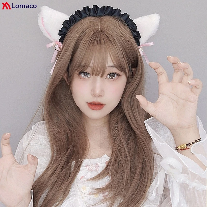 ที่คาดผมแมวสุดน่ารักแบบเซ็กซี่ พร้อมริบบิ้นระบาย โบว์กระดิ่ง ขนปุย สำหรับสาวๆ ผู้หญิง คอสเพลย์ ลอลิต้า