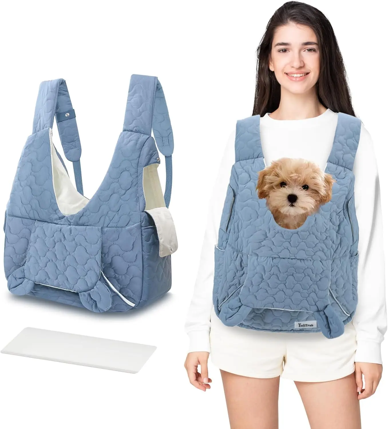 

Рюкзак-переноска для домашних животных, регулируемый рюкзак-переноска для кошек и собак, дорожная сумка для маленьких и средних собак, кошек и кроликов, безопасность