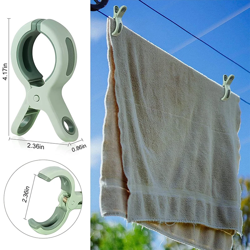 9/3Pcs Clips Towel Beach Clothes Clamps Chair Clip Hanging Plastic Chair Large Laundry Drying Pegs Quilt Clothespins Pool Holder