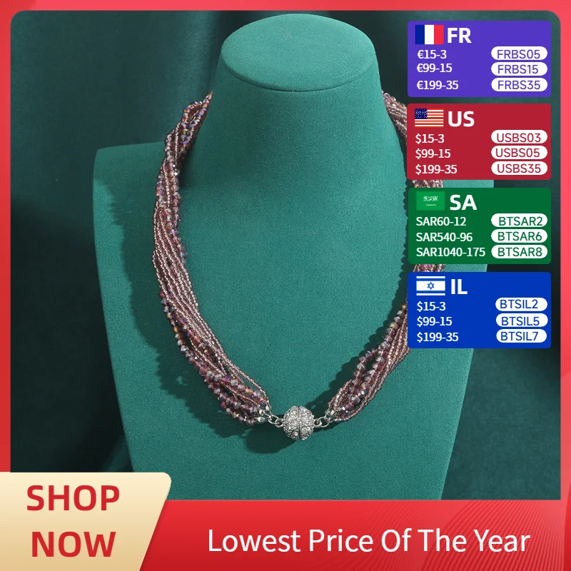 

Vintage Grape Purple Layered Necklace Woman Crystal Beads Choker Gothic Wedding Antique Jewelry Collar Accessories 2025 Trends