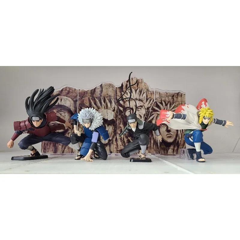BANDAI BANPRESTO Panel Spectacle Hashirama/Tobirama/Hiruzen/Minato Action Figures NARUTO Shippuden Anime Plastic Mdoel KIt