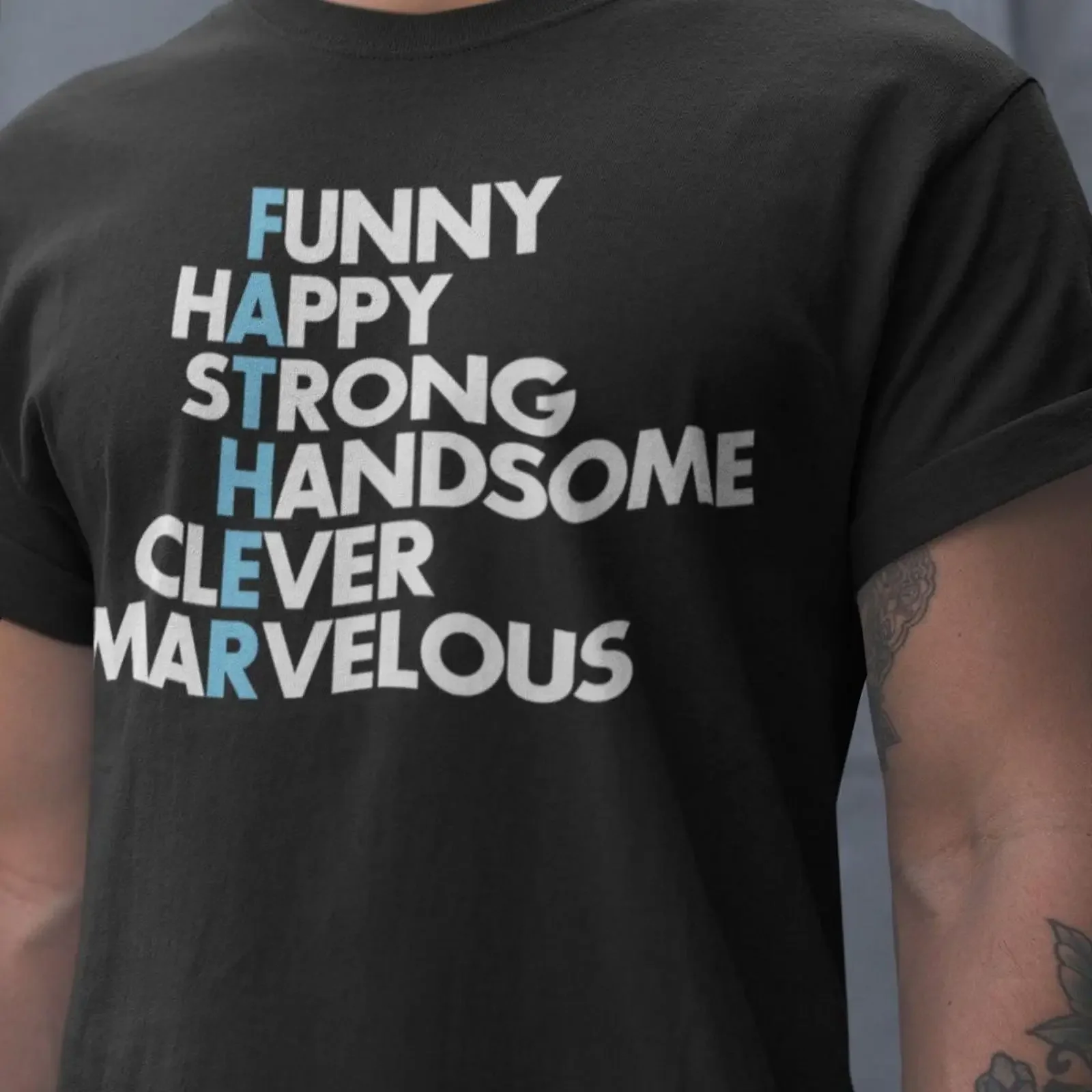 Father Crossword T Shirt Clever Dad Acronym Puzzle for Papa vintage Washed Breathable graphic Comfortable Slightly Stylish