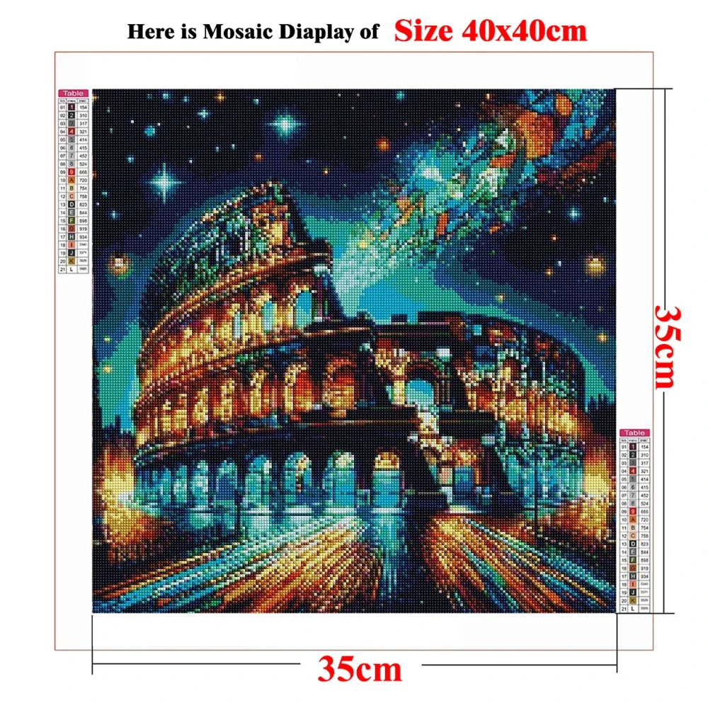 Various Architectural Structures of The World Diamond Painting Kit DIY Scenic Athens,Leaning Tower of Pisa Home Decoration