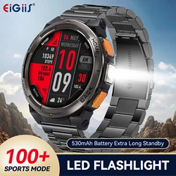 EIGIIS Smart Watch KE5 2024 3ATM Waterproof Original Design Sports Watch With Compass And Altitude Barometer LED Flashlight Call