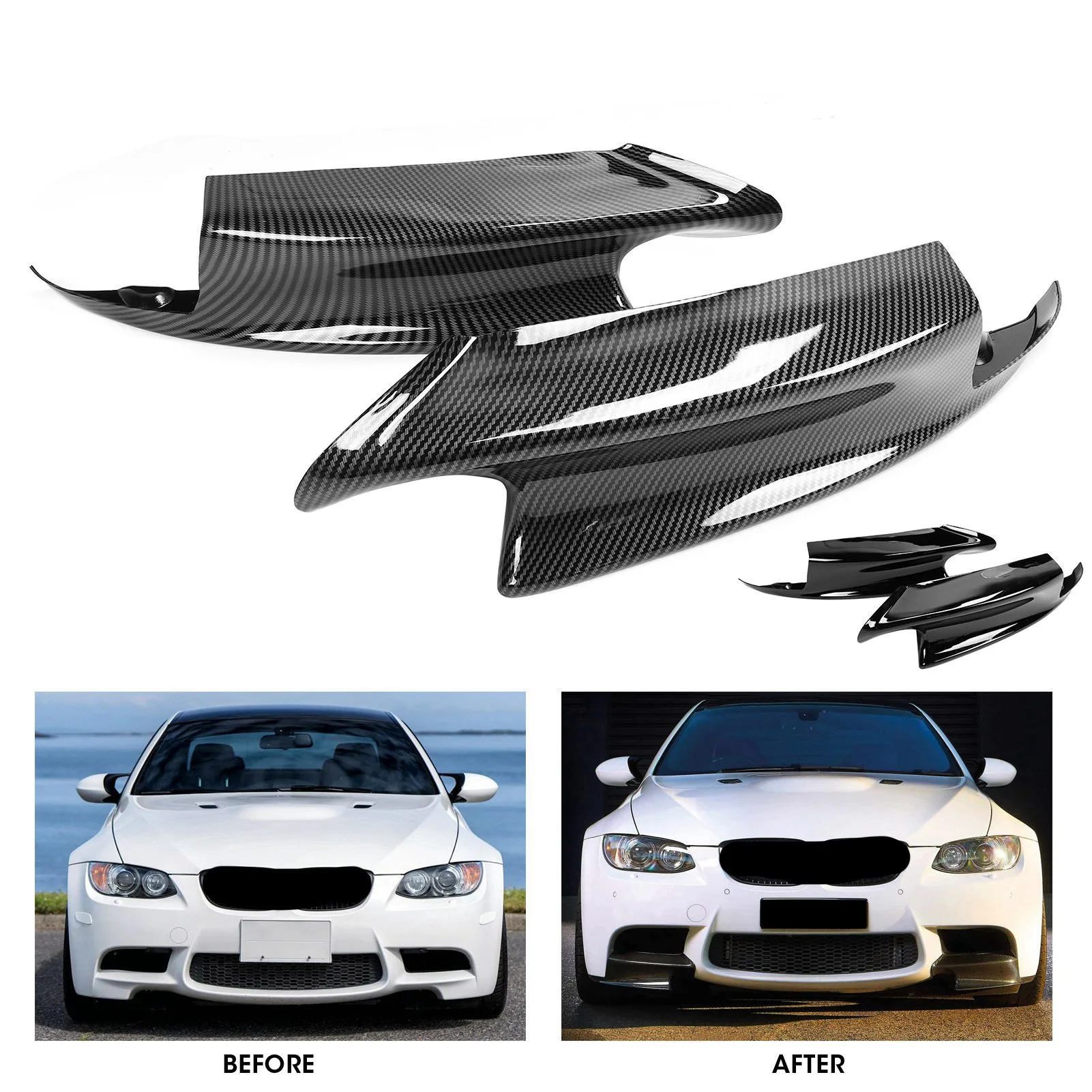 Auto Stoßstange Schutz Stoßstange Ecke Splitter Paar Frontschürze Spoiler Lip Deflektor Splitter Fit