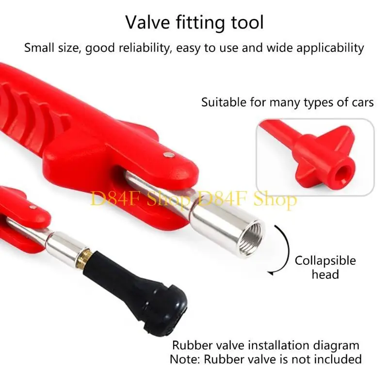 D84F Metal Tire Valves Stem Puller Tool with Valves Cores Tool Auto Tyre Valves Installation Removal Repair Tool