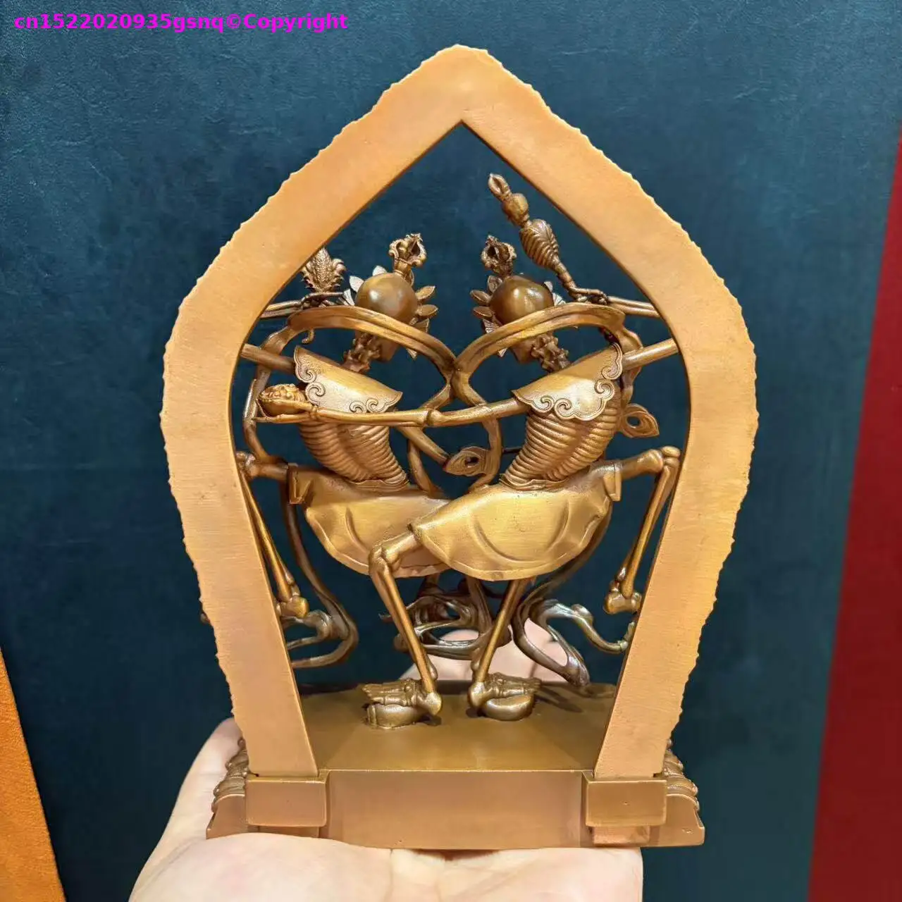 Special offer Shiva Protector Guardian Exquisite Buddha statue Offering copper carving Buddhist altar family lama monk worship