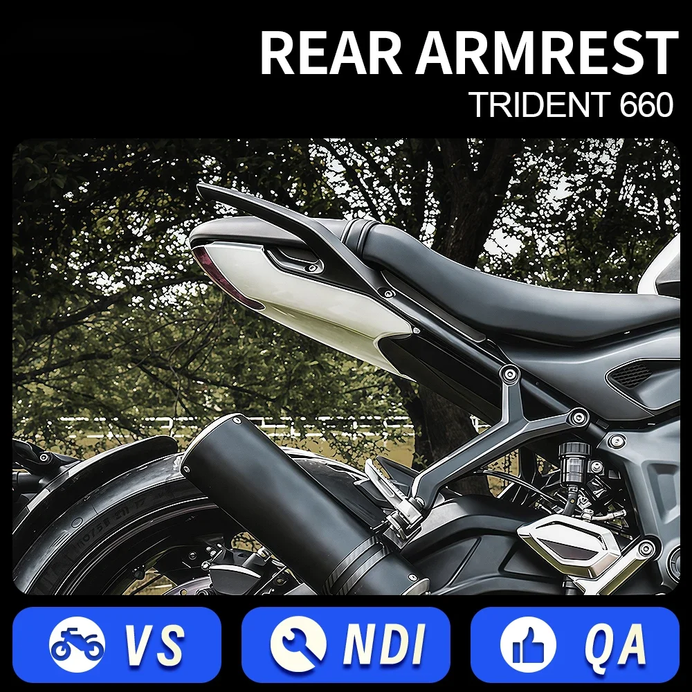 

Для TRIDENT 660 2021-2023 2022 Trident 660 аксессуары для мотоциклов, алюминиевый комплект заднего подлокотника, подлокотники для пассажирской ручки