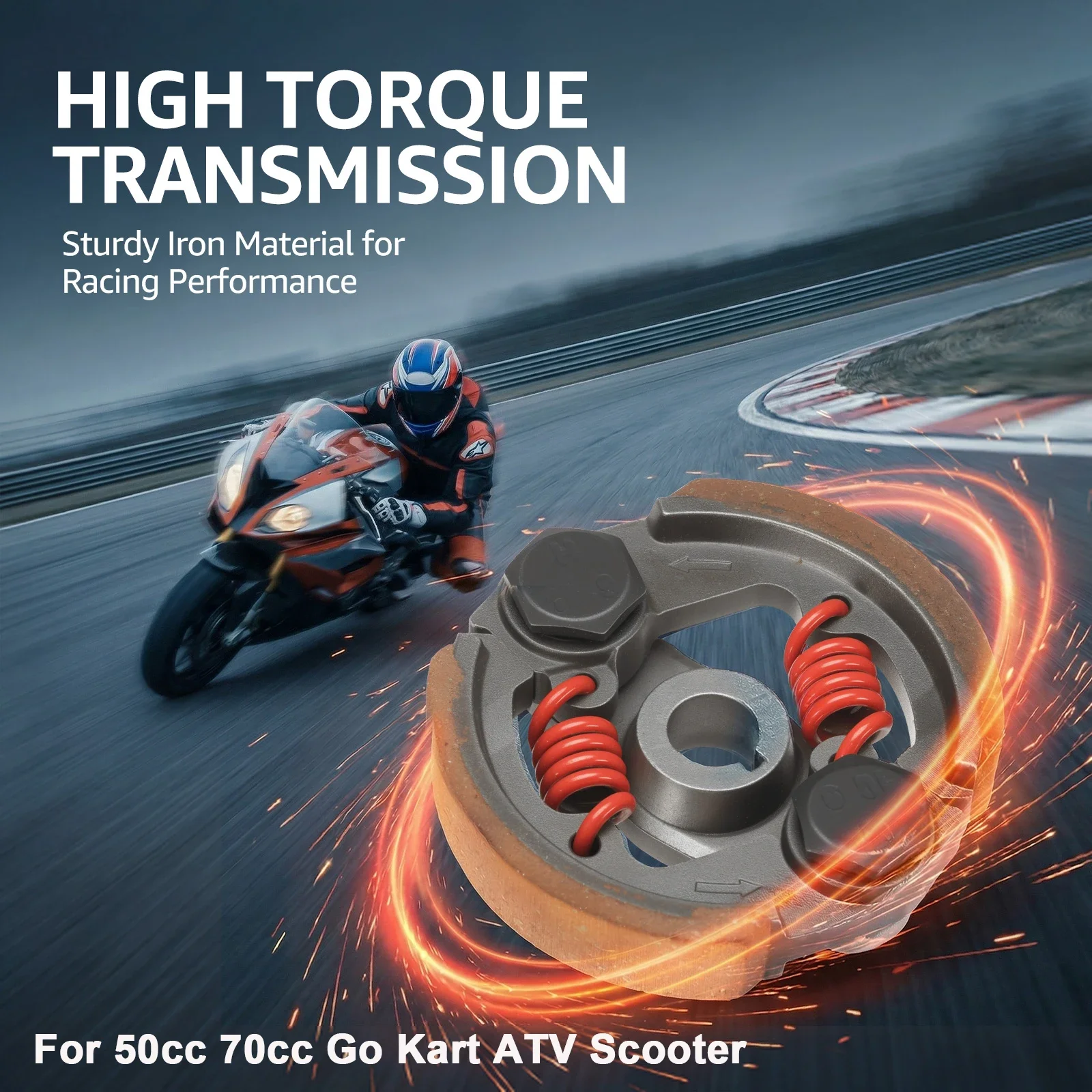 Clutch Pad 75mm Replacement for 50cc 70cc Go Kart ATV Scooter High Torque Iron Transmission Disc for Pocket Bike Mini Motorcycle view 2