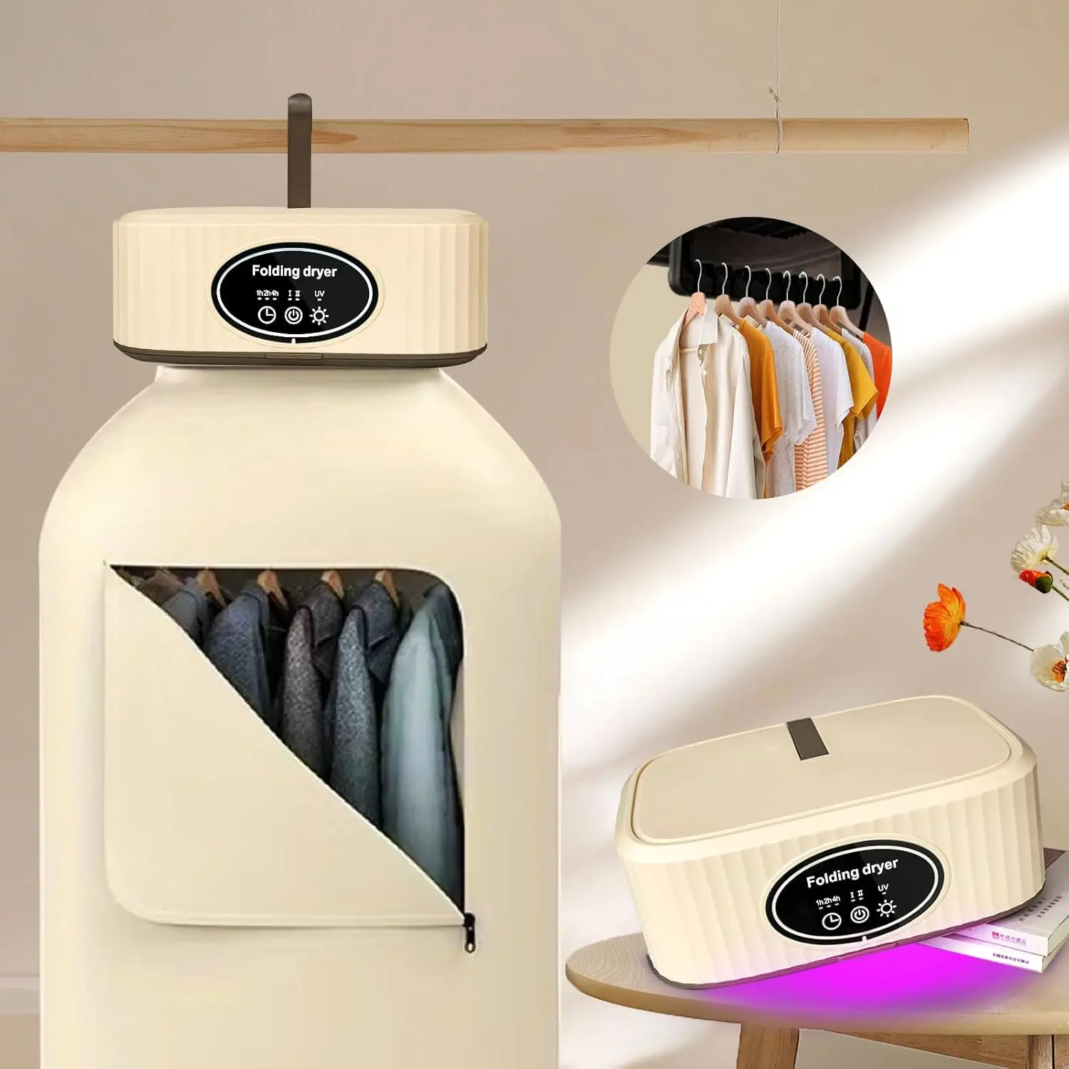 Portable Clothes Dryer,Portable Dryer for Laundry with Dry Bag,600W Mini Dryer for Clothes Easy To Use, Compact Apartment