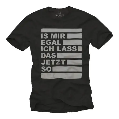 Lustiges Herren T-Shirt mit Is mir Egal Spruch - Cooles Freches Männer Shirt