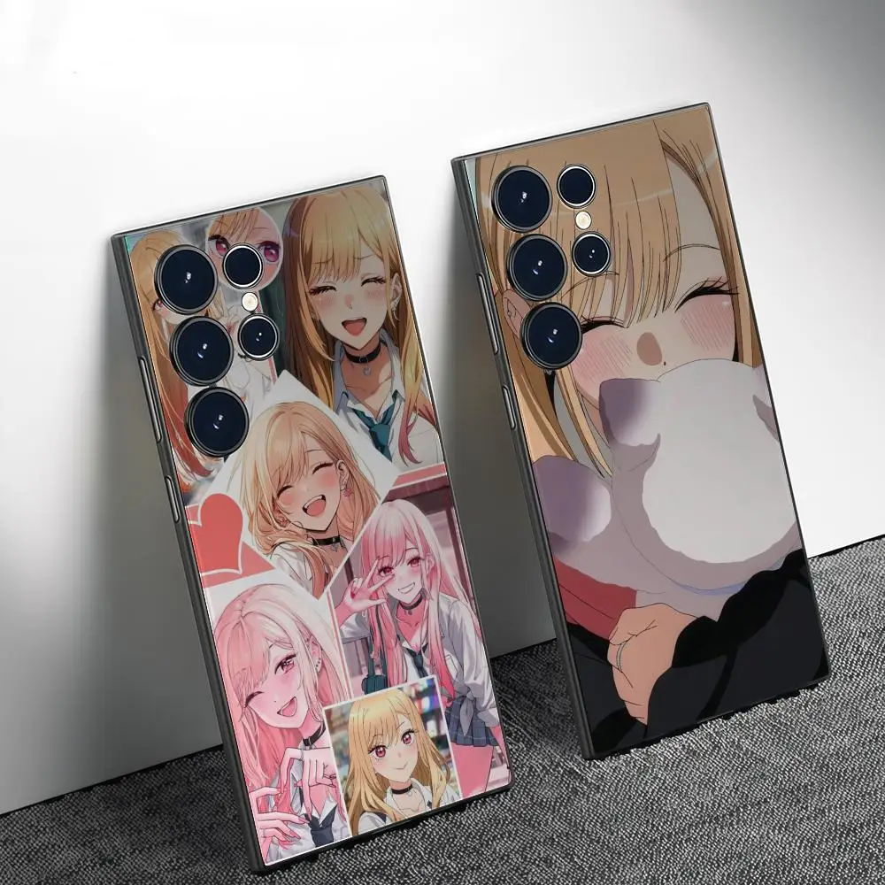 

Phone Case For Samsung Galaxy S25 S24 S22 S23 Ultra S21 S20 Plus Frosted Full Soft Case Kitagawa Marin