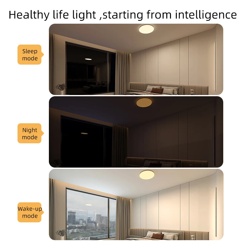 Aisilan LED Smart Ceiling lamp Ultra-thin Light Control by Remote Dimmable 24W 36W Flood Lighting for Living room Bedroom