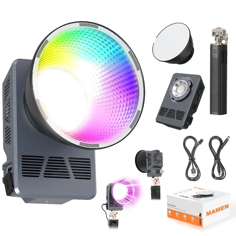 2026 New High Power 100W 2500K-6500K RGB Cob Led Light Video Light Equipment Photography Studio Light