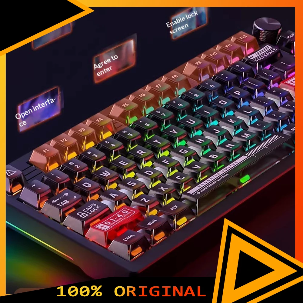 DAREU EK75RT Wired Keyboard  RT High Sensitivity 45g Linear Magnetic Axis Gaming Keyboard 50 Species RGB For CSGO Pc Accessories