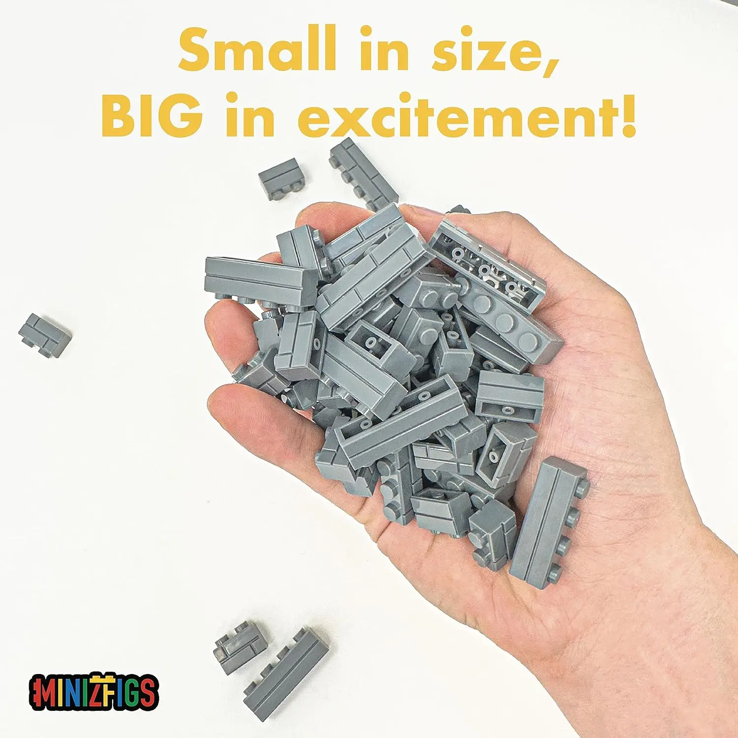 265 قطعة رمادي داكن/رمادي فاتح/متعدد الألوان/أسمر البناء الشخصي الطوب مجموعة اللبنات لأجزاء جدار الطوب السائبة والقطع #3