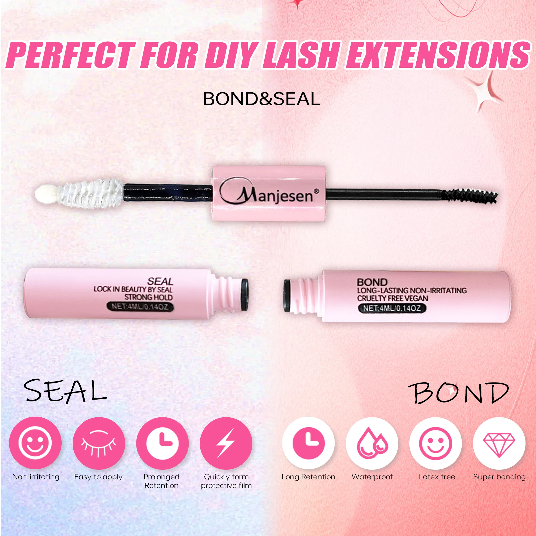 Eyelashes 200 PCS Clusters Lash Bond and Seal Makeup tools DIY Lashes Extension kit for gluing Lashes Gluing Glue Accessories