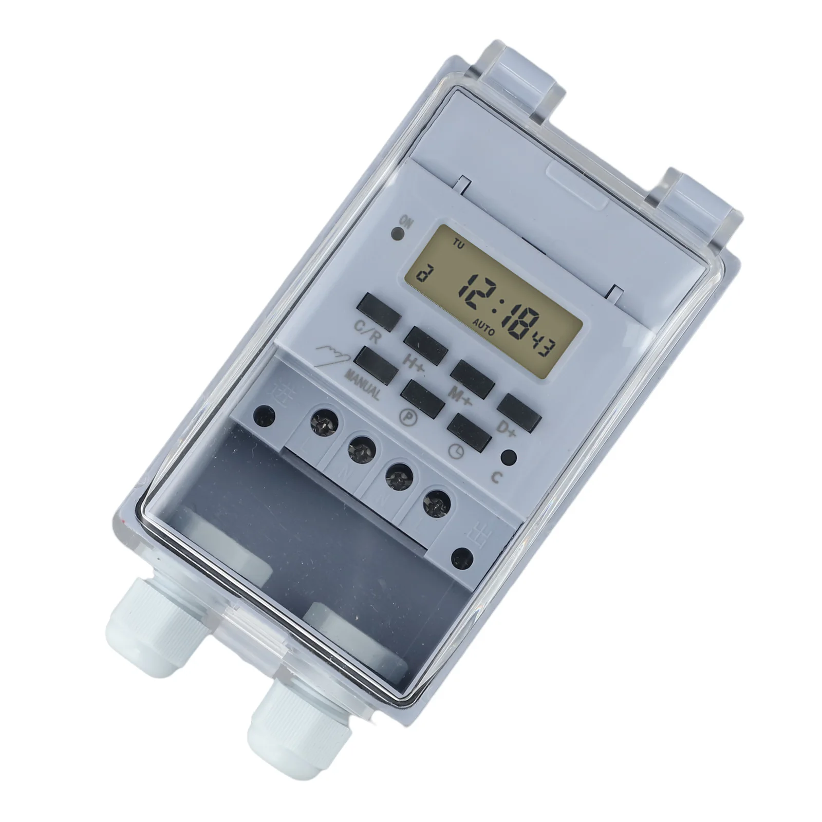 Time Controller Intelligent Timer With Cover With Key Lock LCD Display Plastic Wall-mountable 125X75X62mm 220V