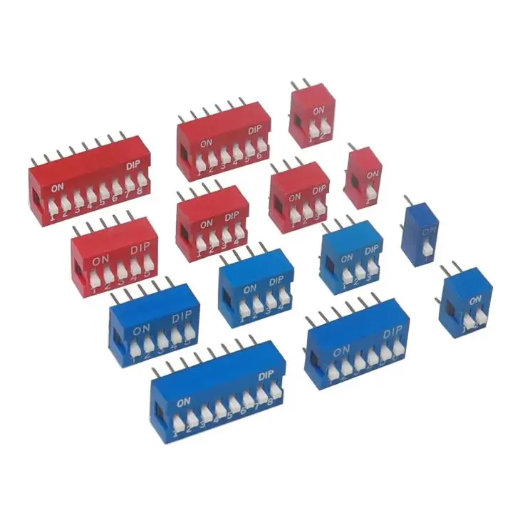 【5PCS】 Slide Type Switch Module 1 2 3 4 5 6 7 8 9 10PIN 2.54mm Position Way DIP Pitch Toggle Switch Blue Snap Switch Dial