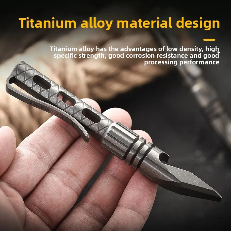 Titanium Alloy EDC Pry Bar Multi Tool with Bottle Opener Crowbar for Outdoor Camping Survival Portable Keychain Gift