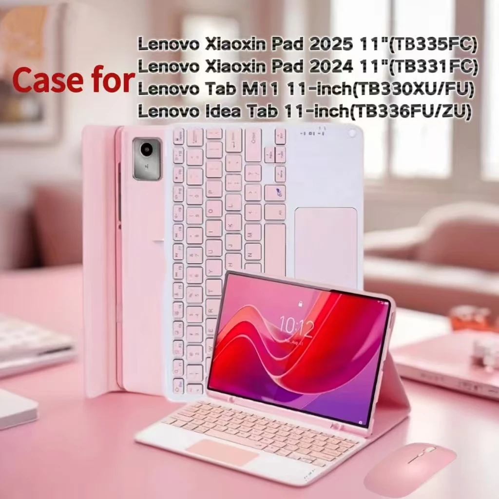 Case for Xiaoxin Pad 11 in 2024/2025, Bluetooth Keyboard Cover for Lenovo Tab M11 11 inch, for Lenovo Idea Tab 11 Smart Stand Co