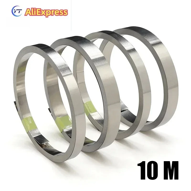 

10m/Roll 18650 lithium battery nickel plated strip connector 0.1mm 0.12mm 0.15mm 0.2mm battery connector steel strip accessory