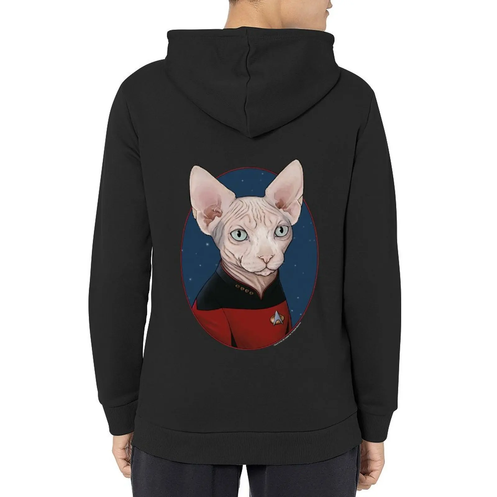 

Star Trek Next Generation Picard Cat Circle Portrait Hoodie japanese style korean autumn clothes tracksuit
