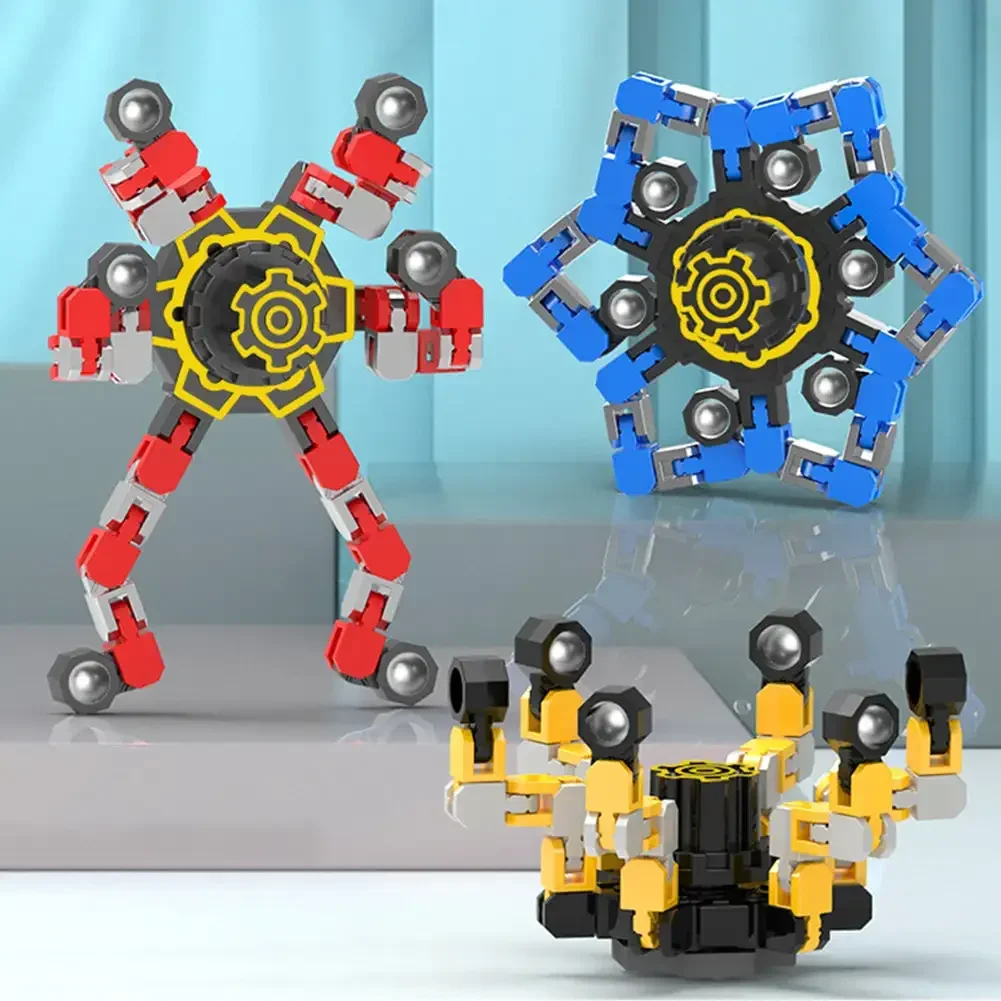 Jouets sensoriels amusants, chaîne Transformable, Robot, jouet de doigt, bricolage, Robot de déformation, Spinners mécaniques